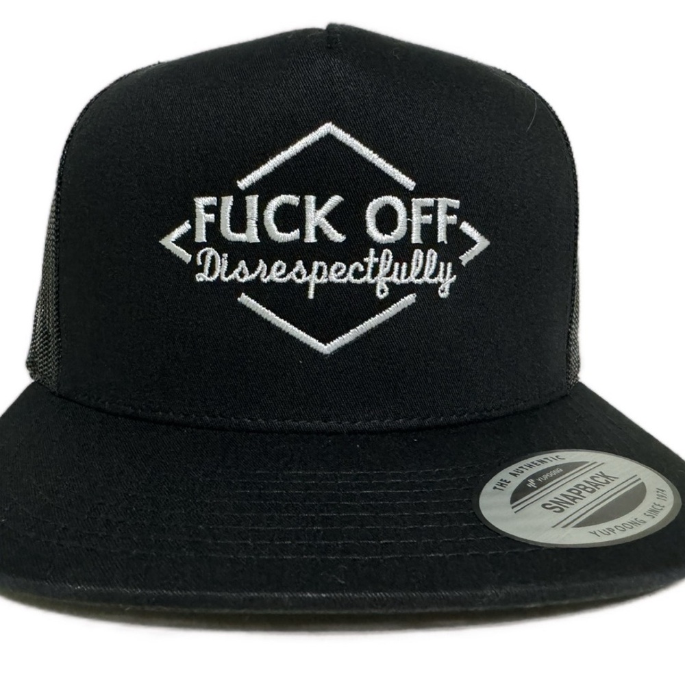 F*ck Off Disrespectfully Flat Bill Snapback Adjustable Direct Embroidere…